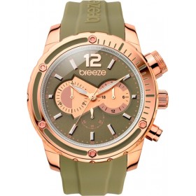 Breeze Style Compass 47,5mm Chronograph Rose Gold Rubber Strap 110401.4